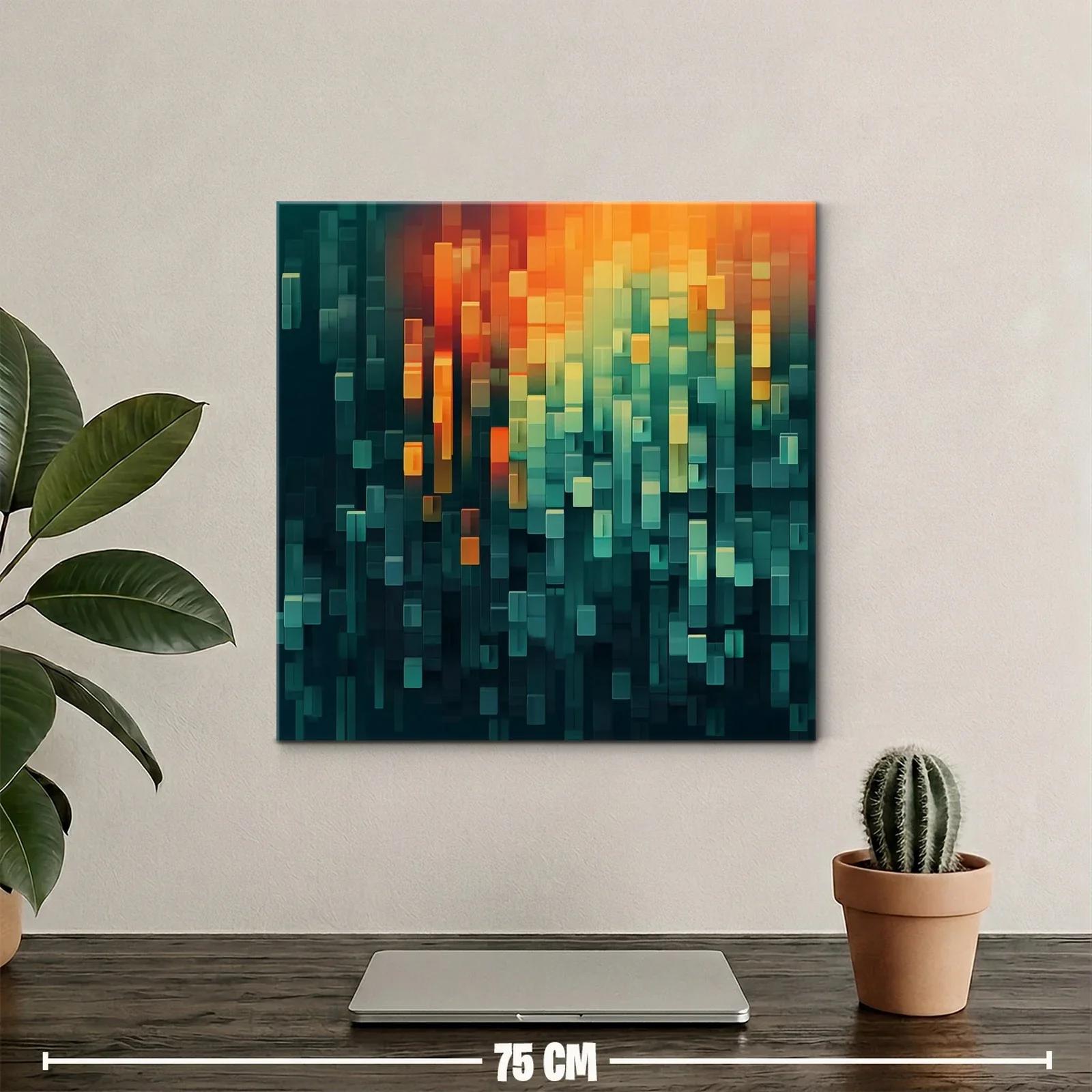 Composición abstracta con bloques y luz cálida vibrante — miniatura 2