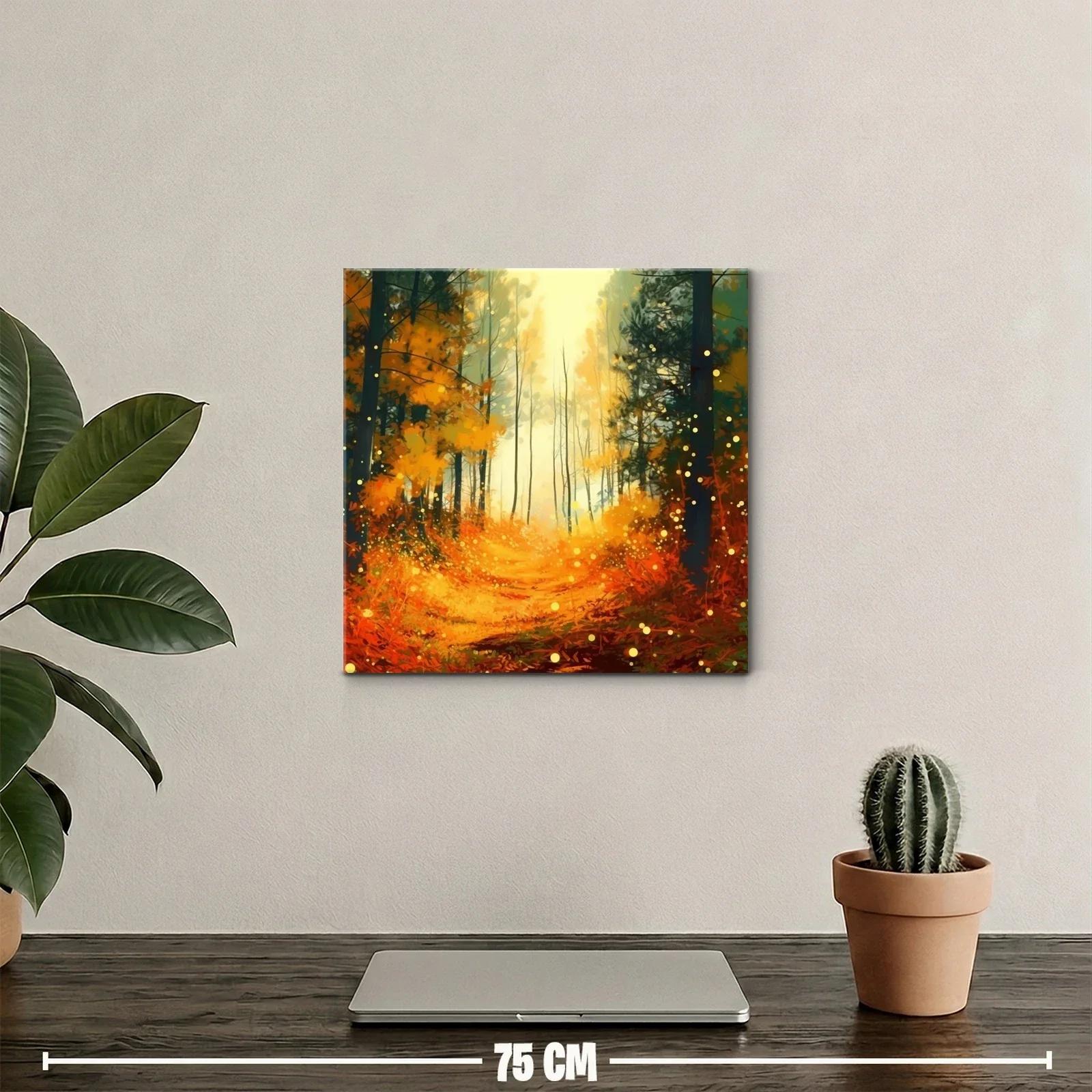 Bosque encantado en tonos cálidos y luminosos — miniatura 2