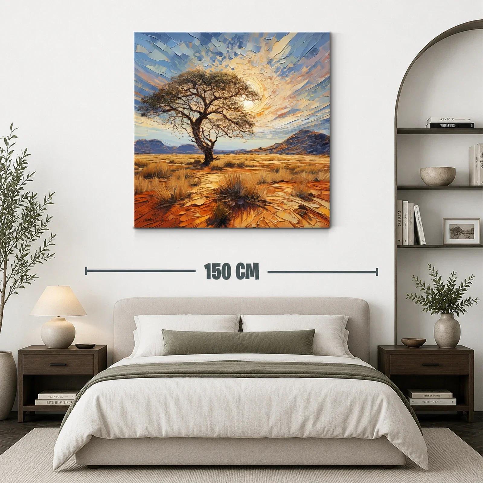 Serenidad del paisaje árido con un árbol solitario — miniatura 3