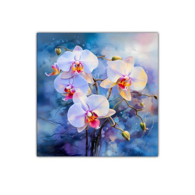 Orquídeas blancas en ambiente onírico y sereno