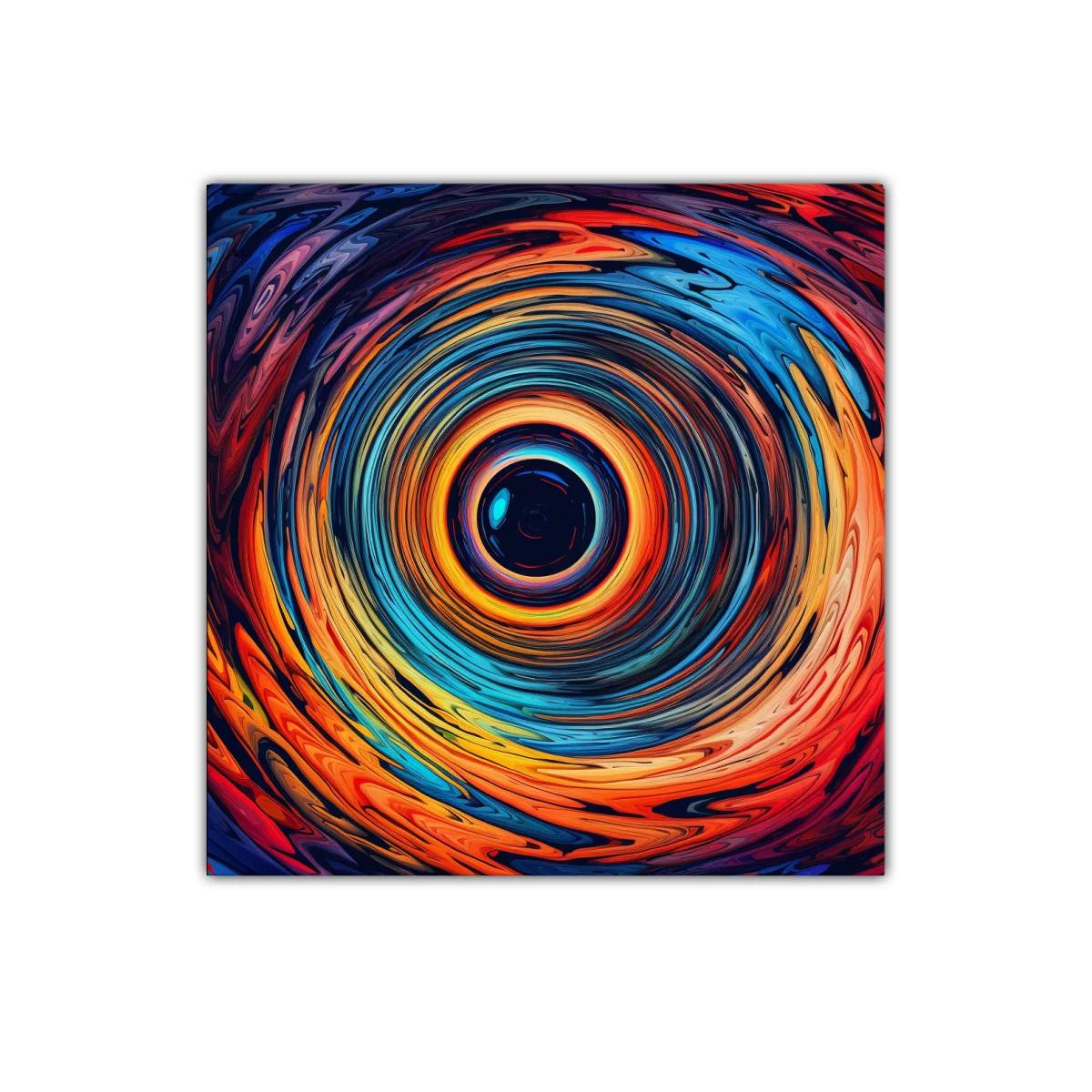 Cuadro Abstracto de Círculos Vibrantes y Movimiento Dinámico — imagen principal