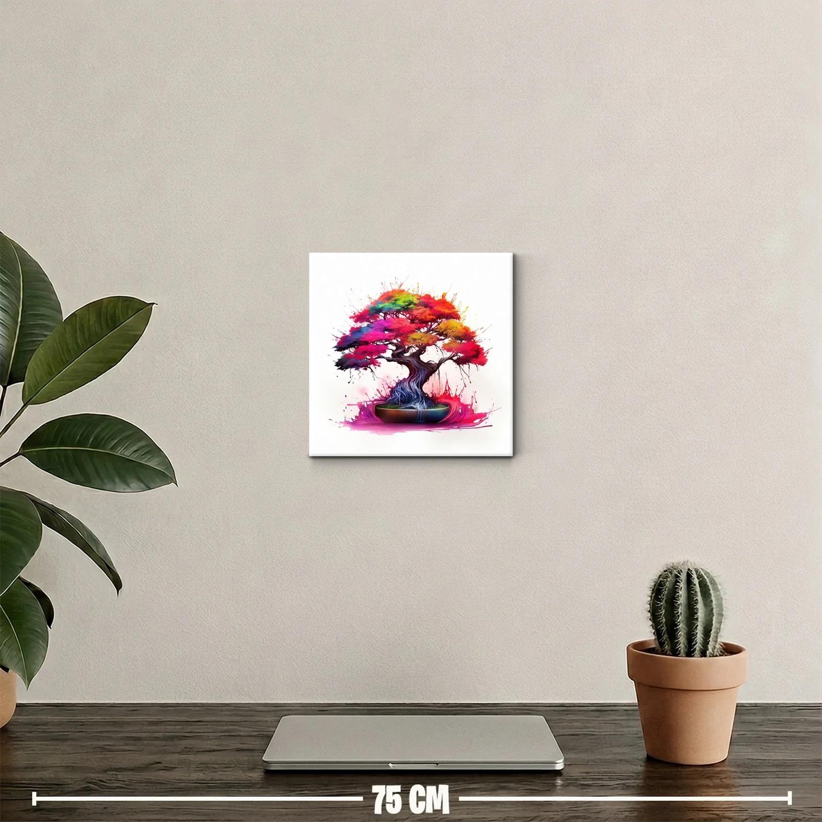Árbol con vibrantes hojas multicolor en explosión artística — miniatura 2