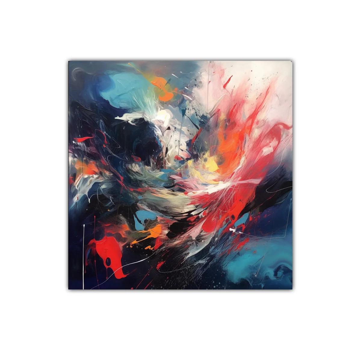 Cuadro abstracto con explosión de colores vibrantes y dinámicos — imagen principal