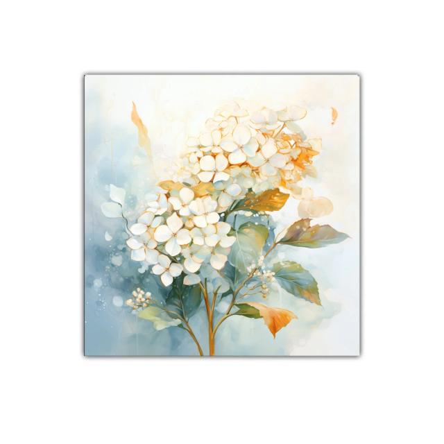 Cuadro decorativo con delicadas flores en tonos cálidos y suaves