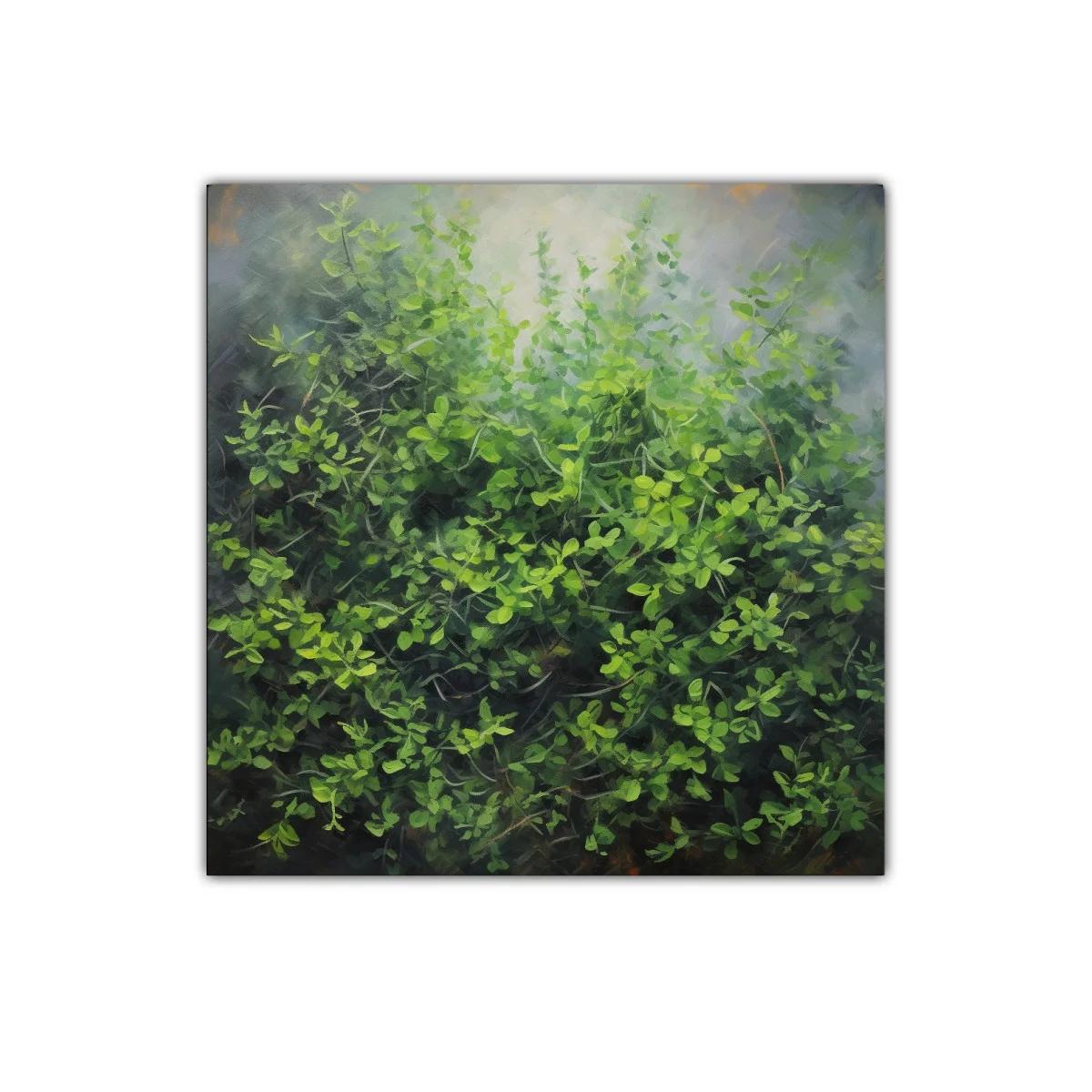 Cuadro con motivo de follaje verde vibrante para interiores naturales — imagen principal