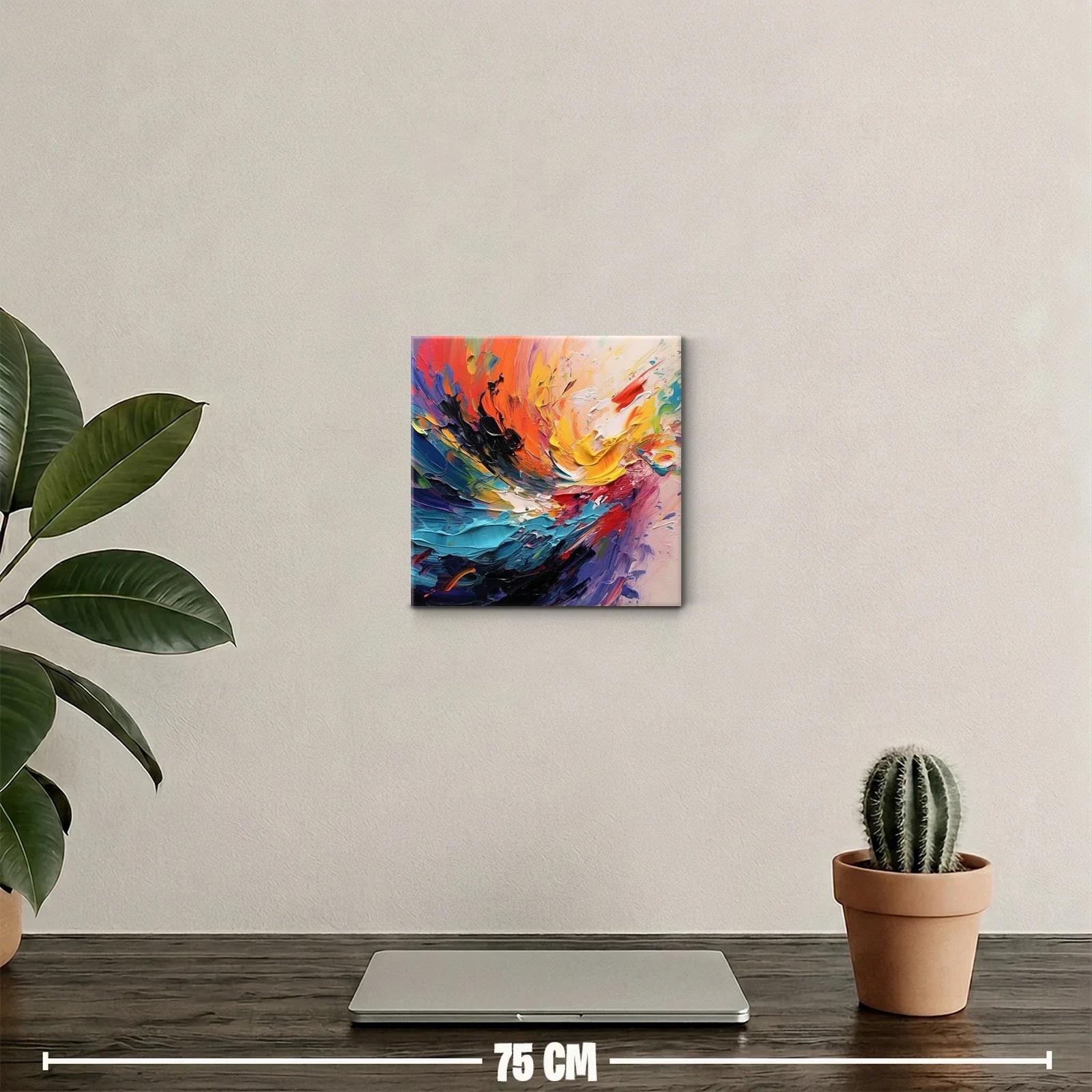 Cuadro Abstracto con Explosión de Colores Vibrantes — miniatura 2