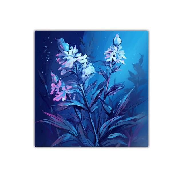 Flores Elegantes en Tonos Azules y Rosados