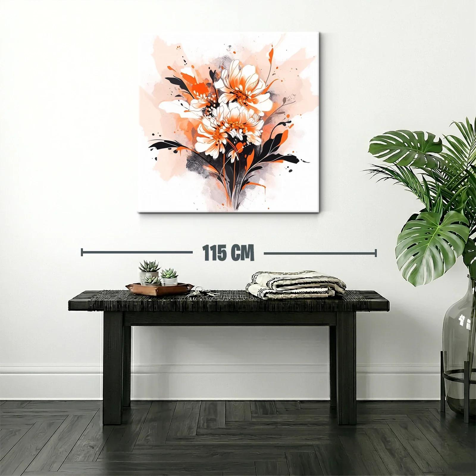 Flores vibrantes con tonos anaranjados y negros — miniatura 2