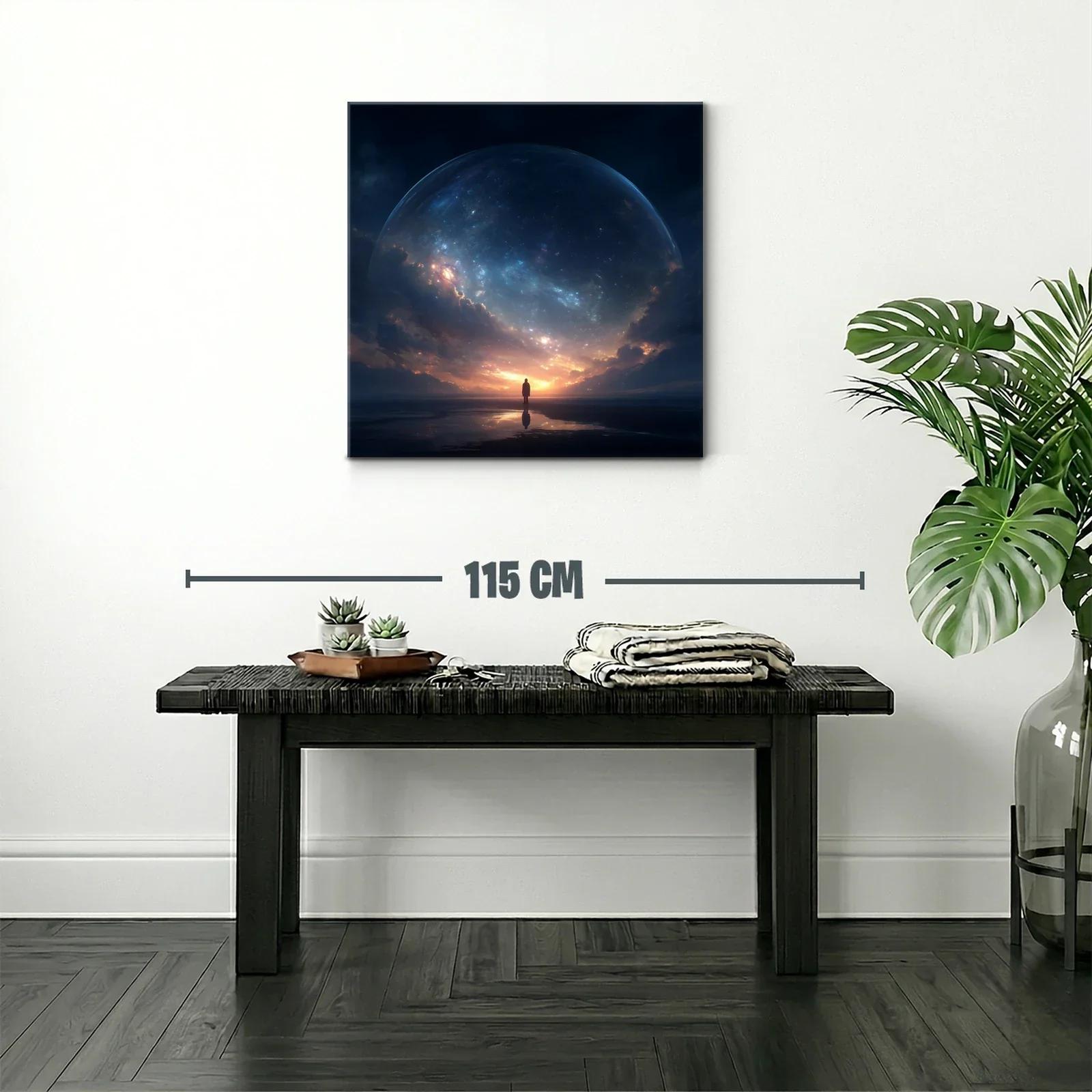 Silenciosa figura bajo un cielo estrellado majestuoso — miniatura 2