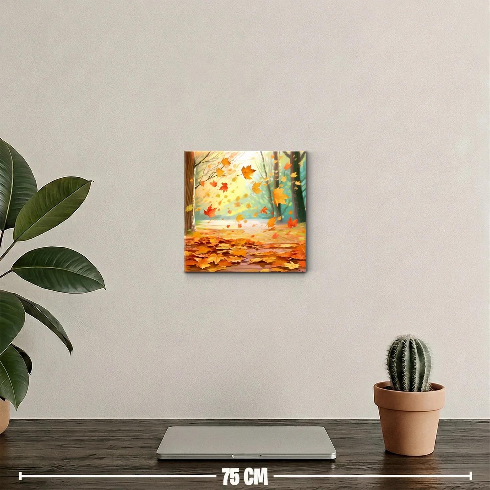 Otoño Vibrante con Hojas Caídas en Movimiento — miniatura 2