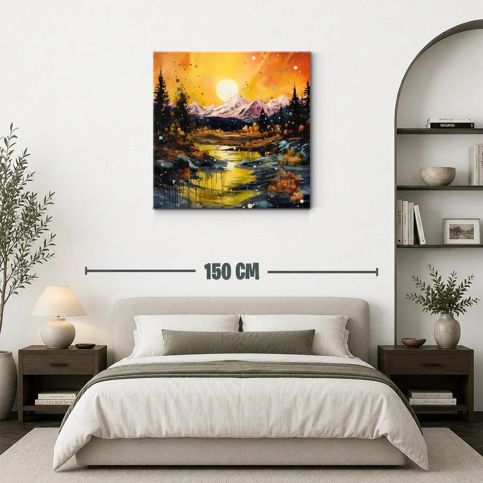 Paisaje de montaña al atardecer vibrante y sereno — miniatura 3