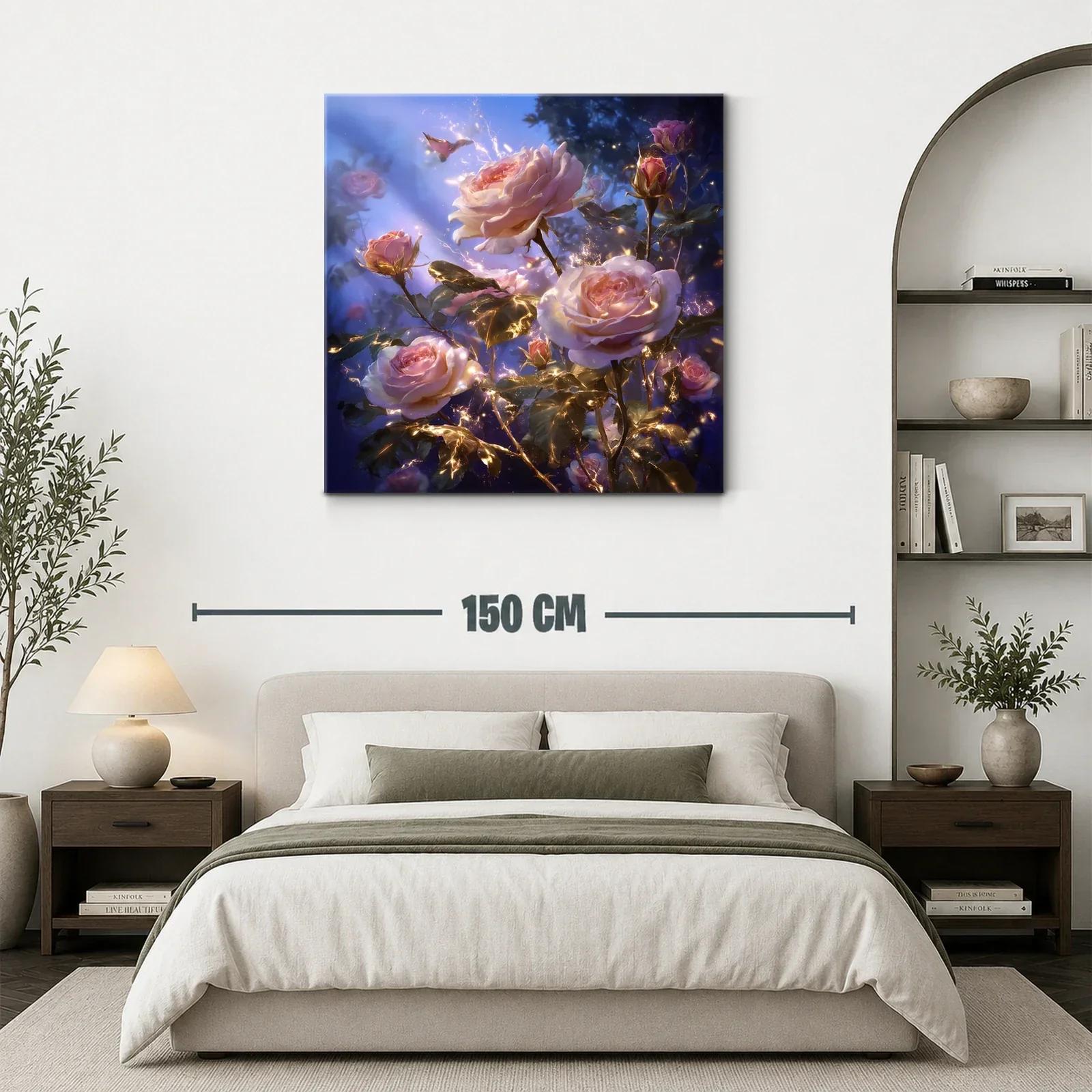 Rosas iluminadas en un entorno mágico y onírico — miniatura 3