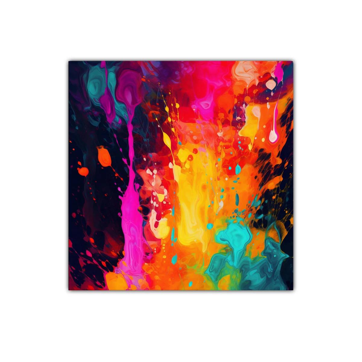 Explosión de color vibrante con energía dinámica