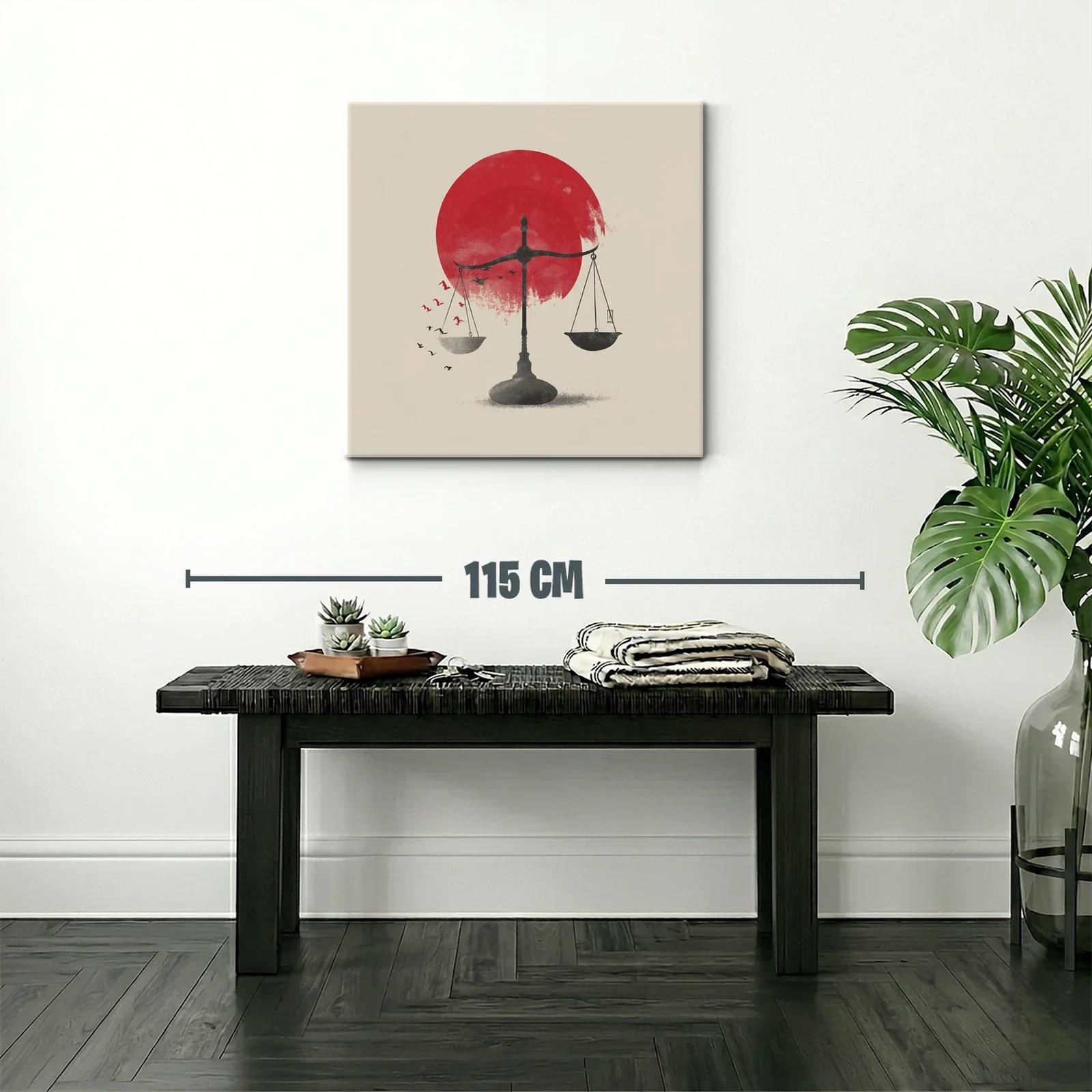 Equilibrio y libertad con contraste en rojo vibrante — miniatura 2