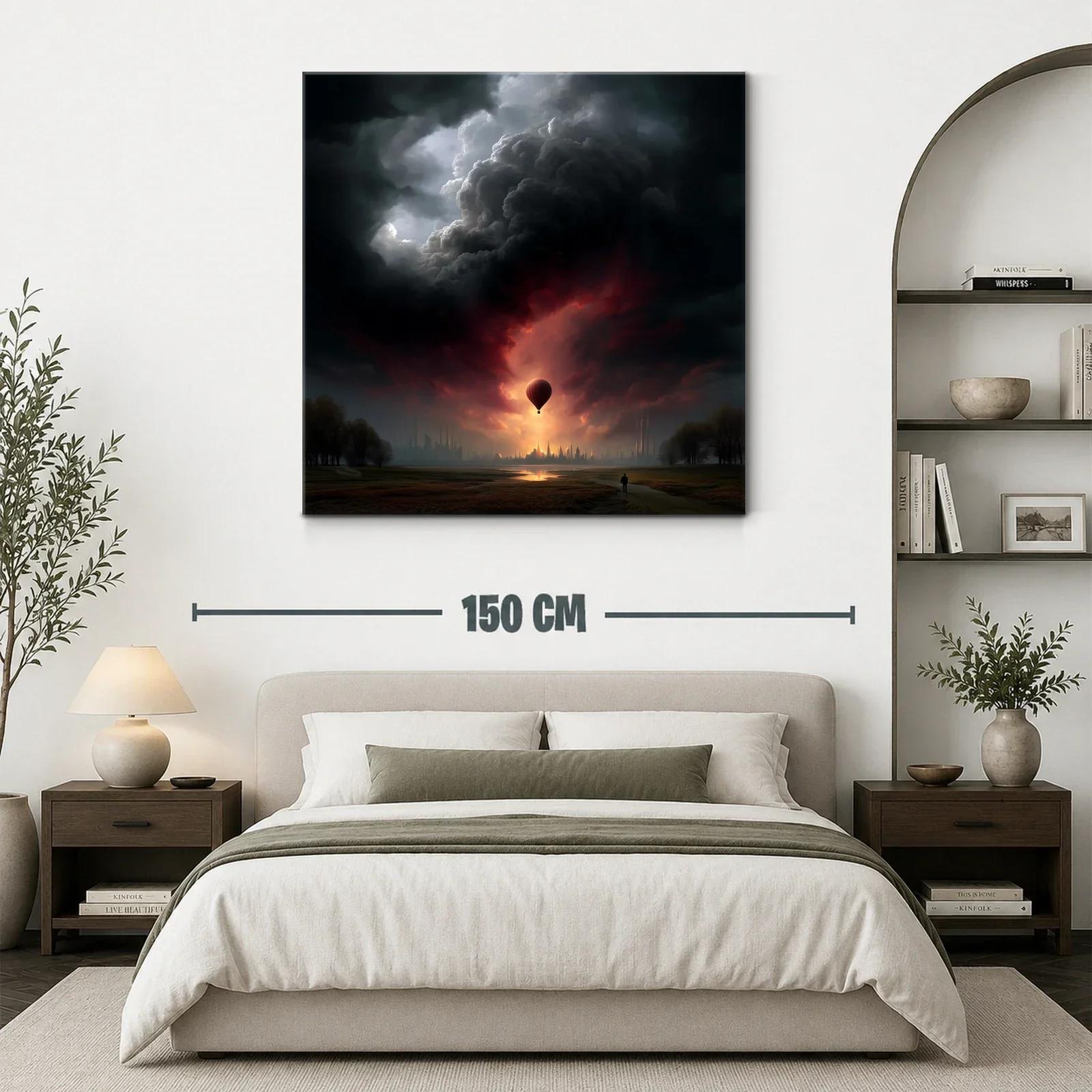 Globero solitario contra cielo dramático al atardecer — miniatura 3