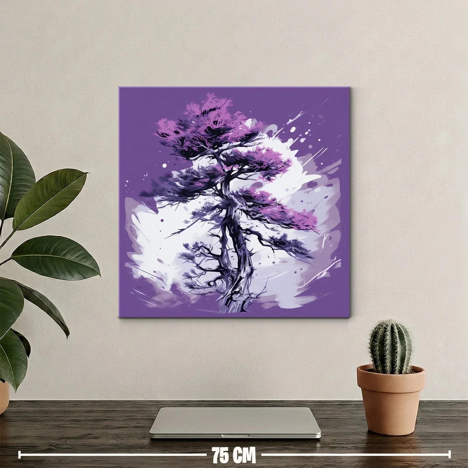 Árbol abstracto con vibrantes tonos morados y lilas — miniatura 2