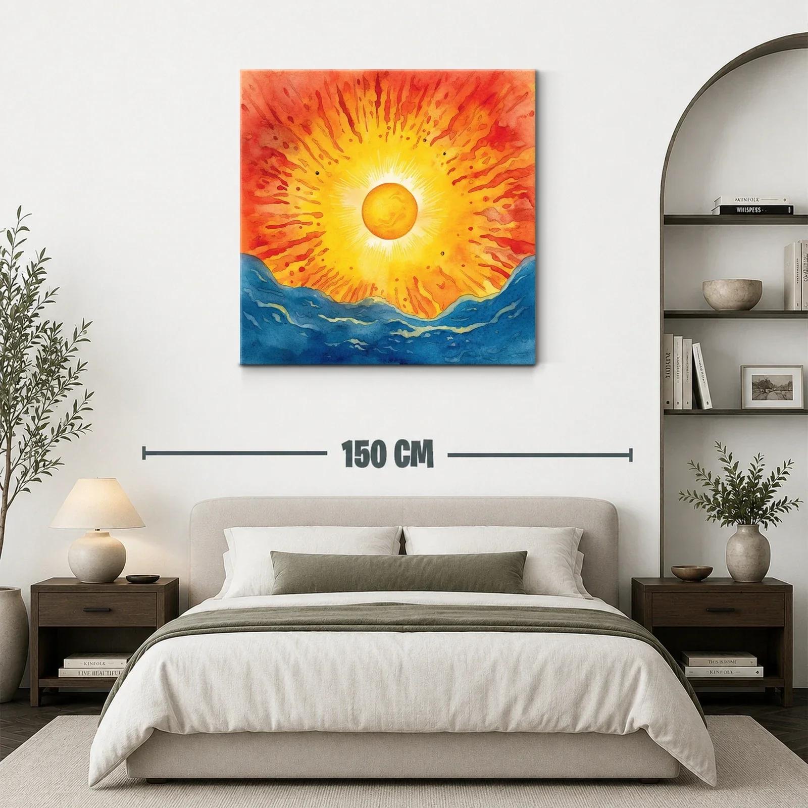 Explosión de luz solar sobre montañas azules vibrantes — miniatura 3