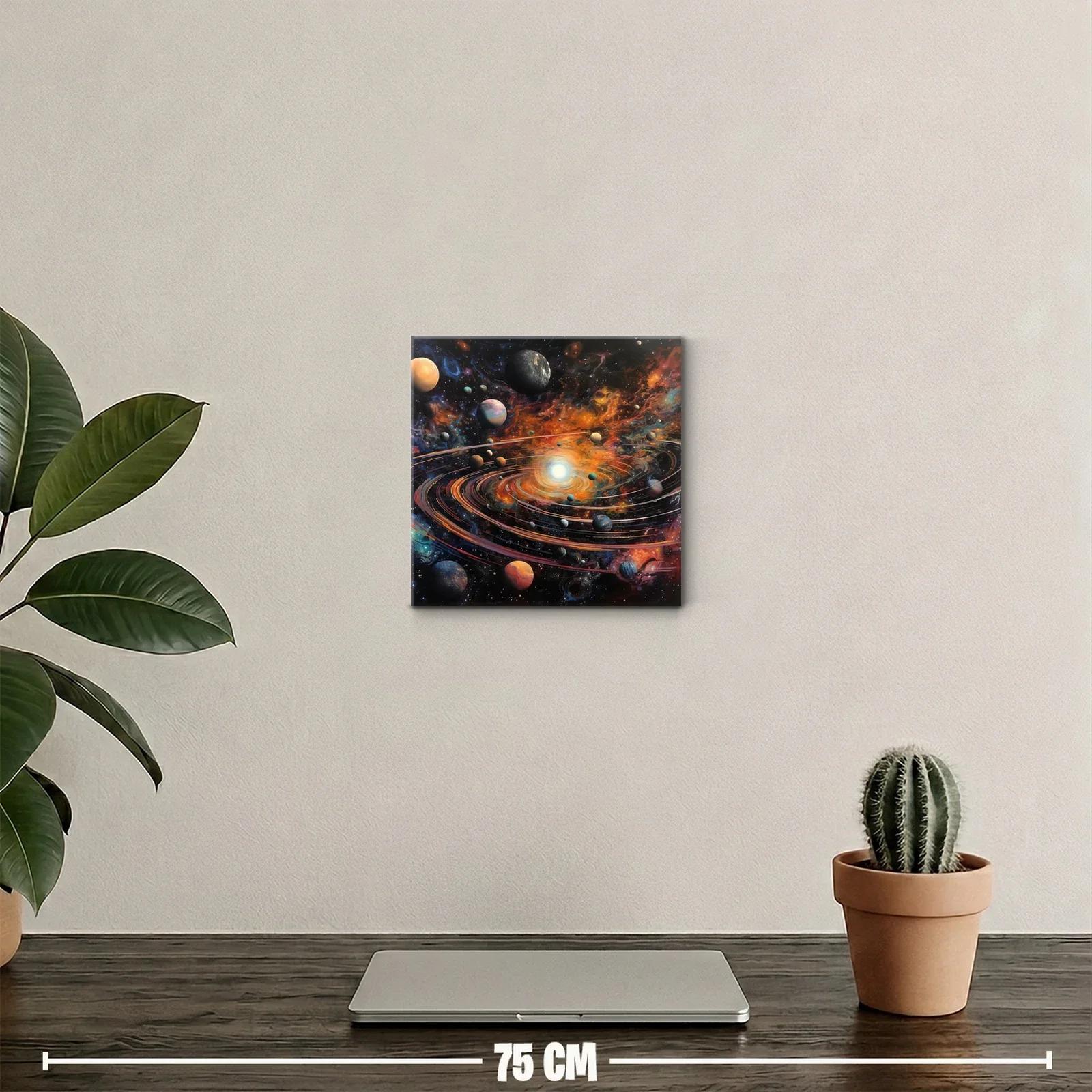 Universo dinámico con planetas y galaxias en movimiento — miniatura 2