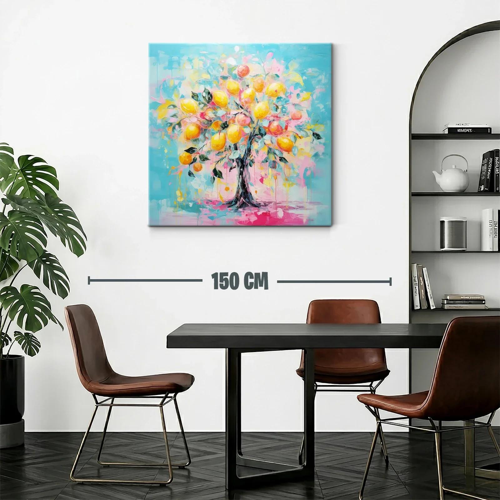 Árbol vibrante con frutos en tonos pastel y azul cielo — miniatura 2