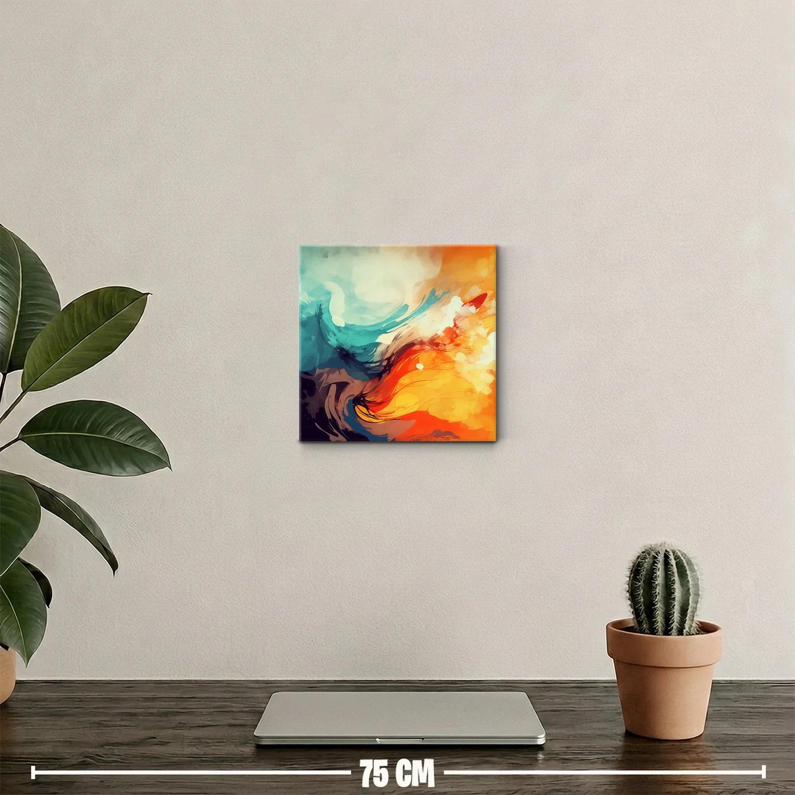 Cuadro abstracto en colores vibrantes y contrastantes — miniatura 2