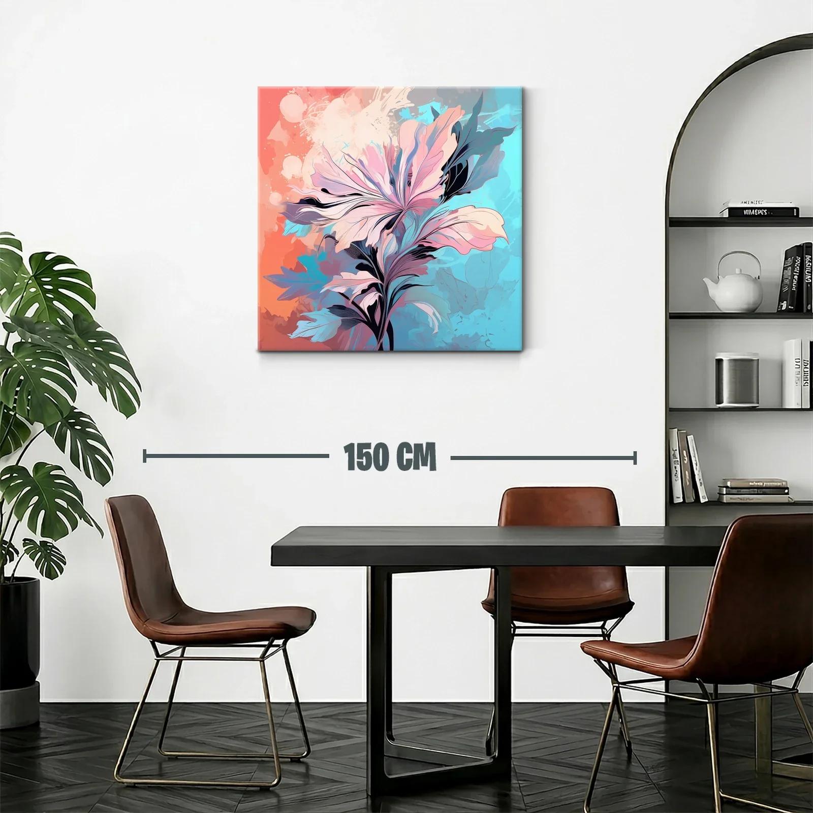 Flor abstracta en tonos pastel y contraste vibrante — miniatura 2