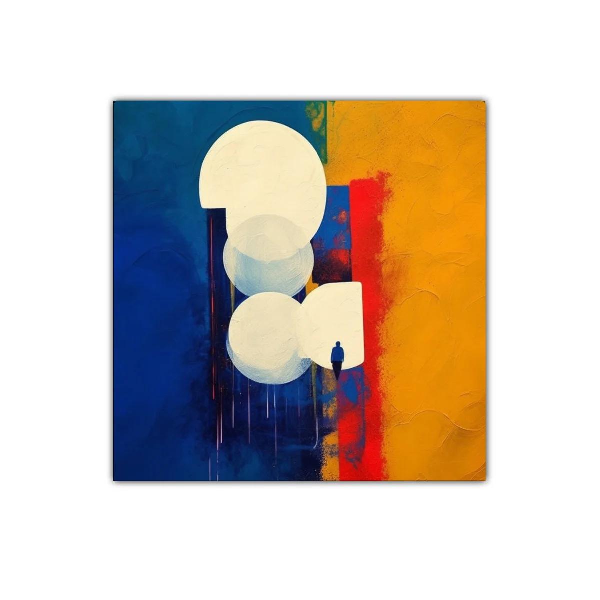 Composición abstracta con formas circulares y contrastes vivos — imagen principal