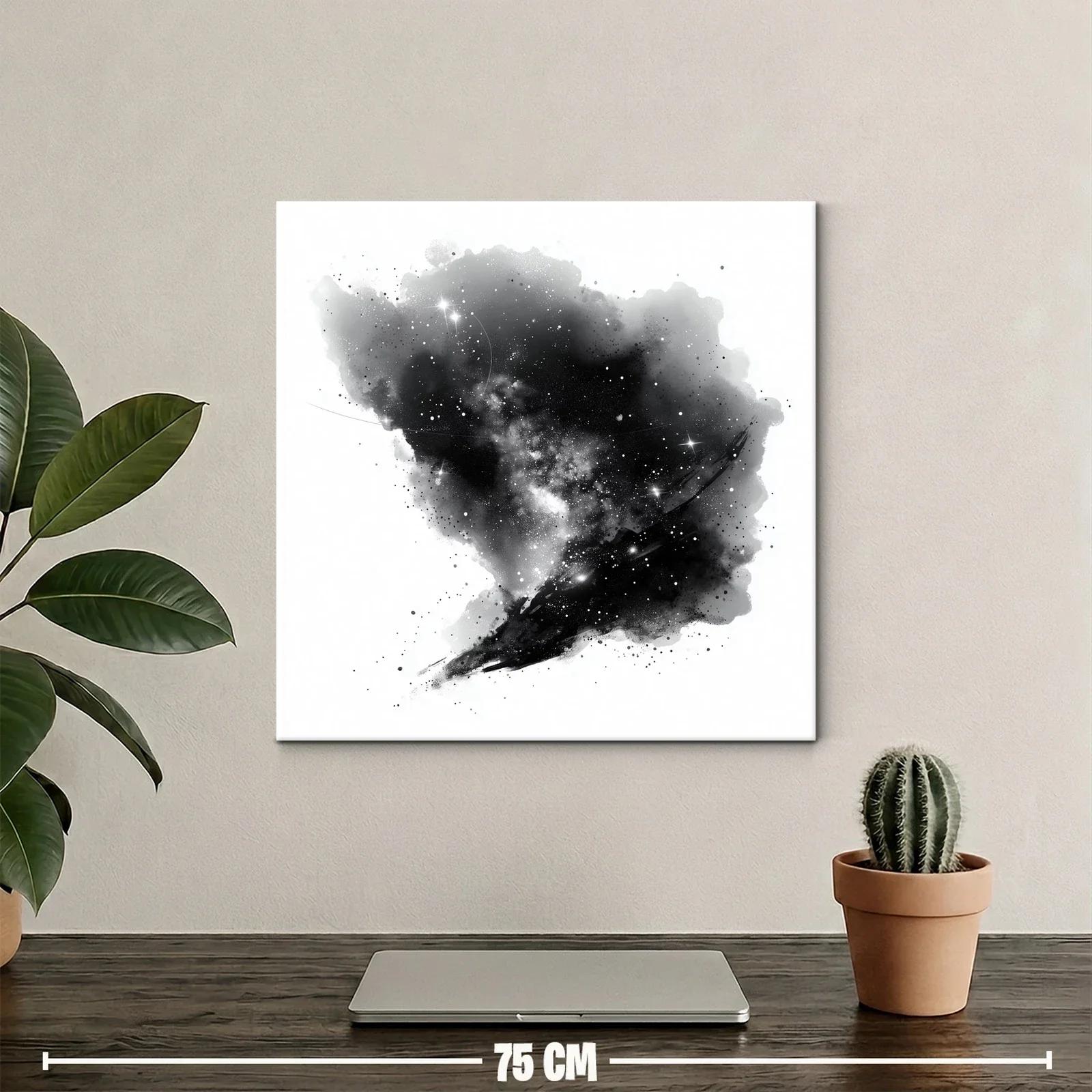 Impresión abstracta del cosmos en negro y blanco — miniatura 2