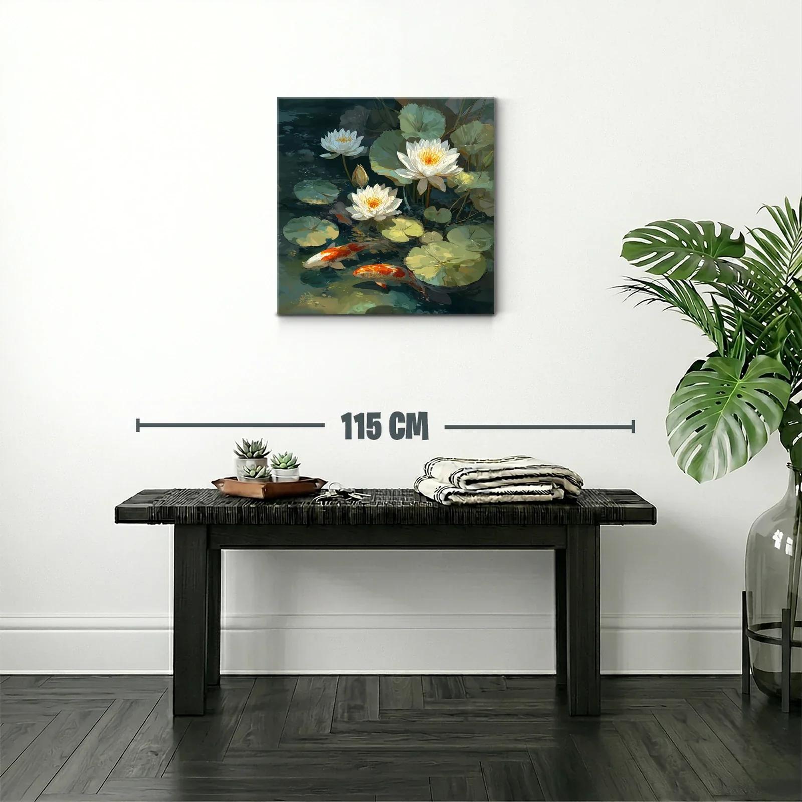 Serenidad de Nenúfares y Peces Koi en Agua Tranquila — miniatura 2