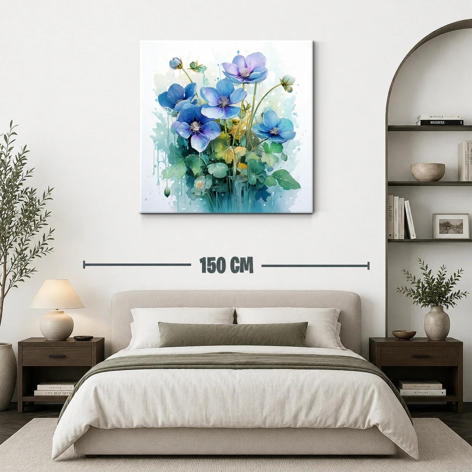 Bouquet floral en tonos azules con estilo etéreo y delicado — miniatura 3