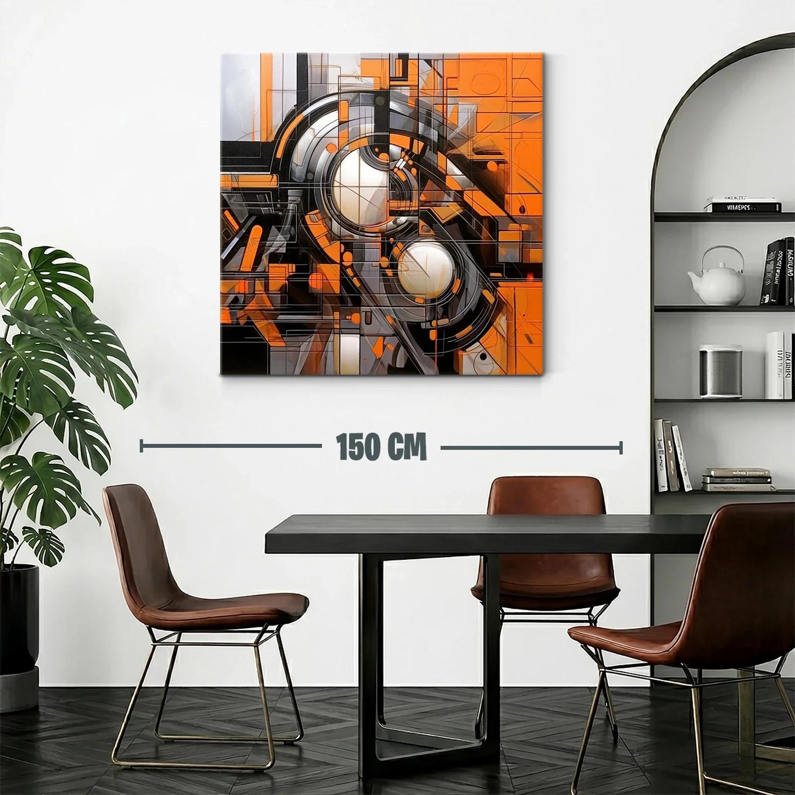 Composición abstracta con formas y tonos cálidos — miniatura 2