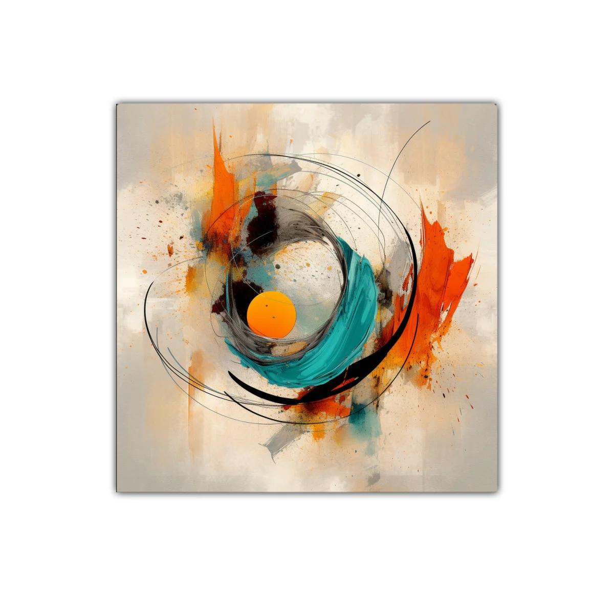 Composición dinámica con formas circulares y colores brillantes — imagen principal