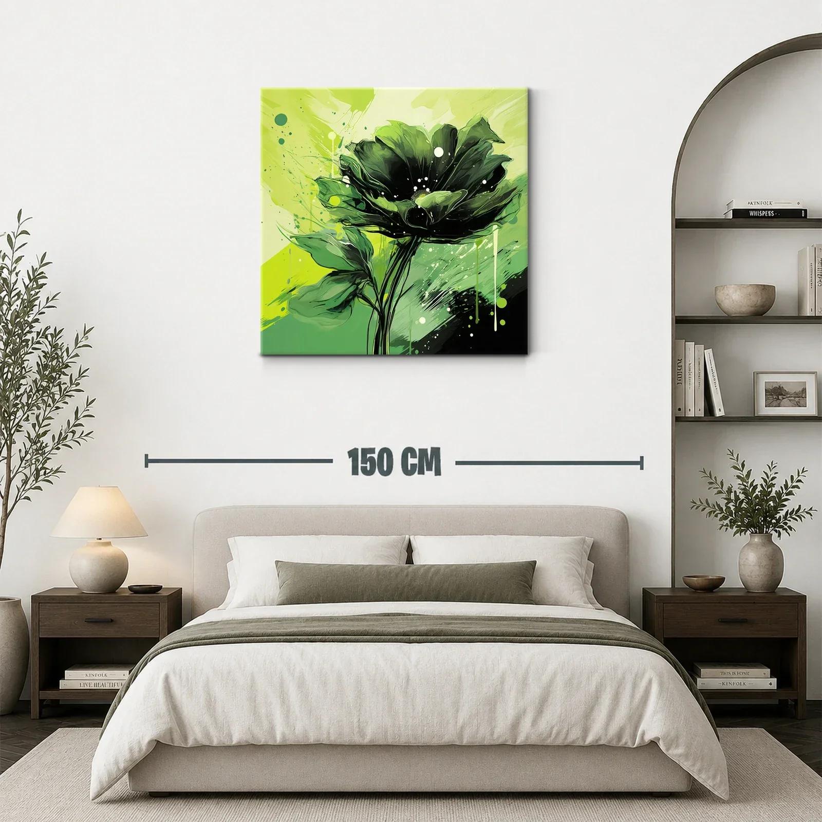 Flor vibrante en tonos verdes para ambiente natural — miniatura 3