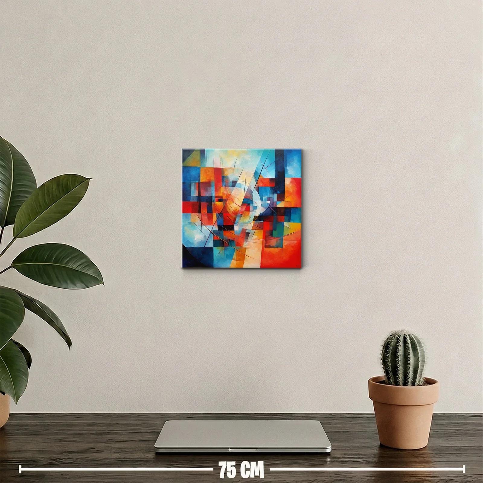 Cuadro Abstracto con Dinámica Composición de Formas y Colores — miniatura 2
