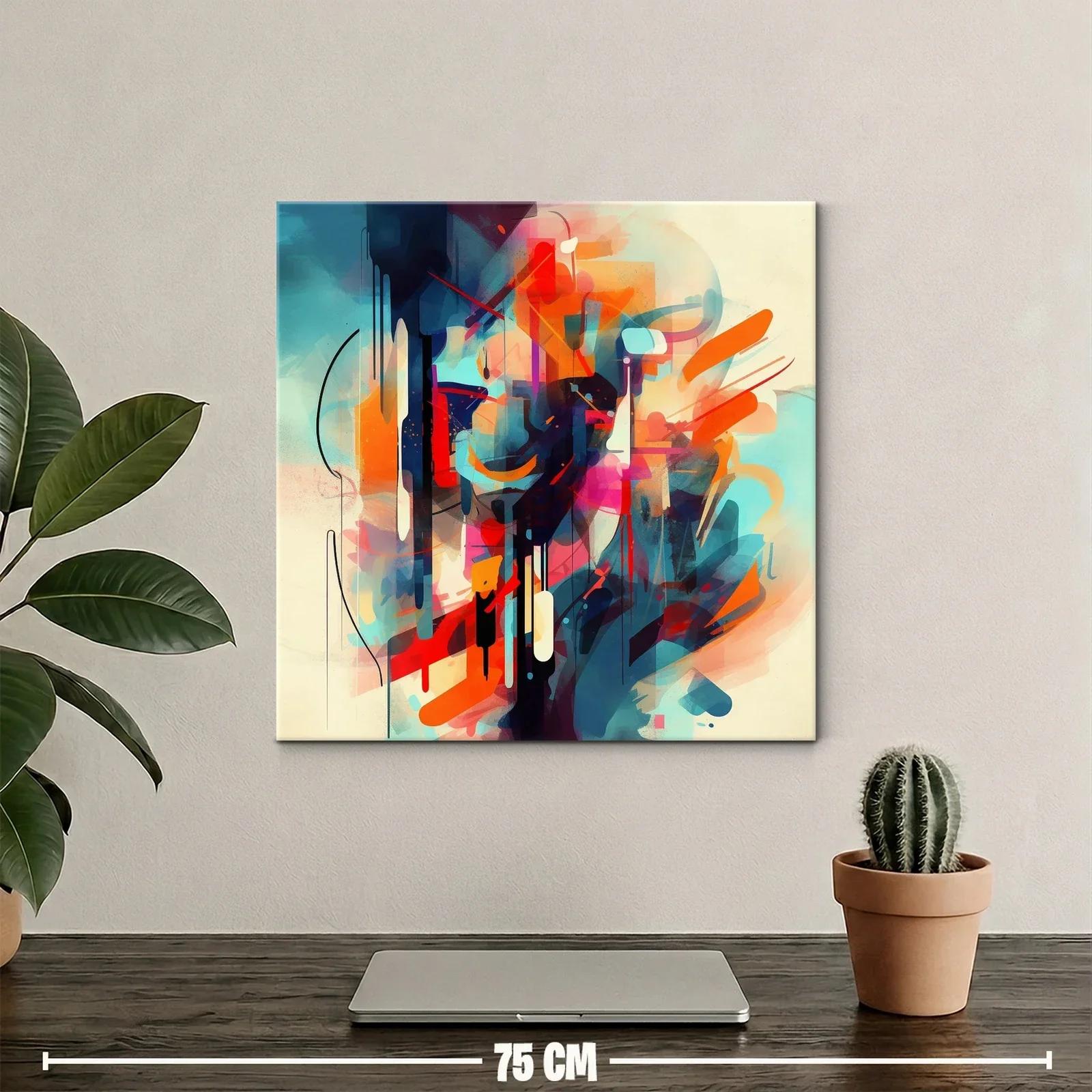 Composición abstracta en tonos vibrantes y contrastes intensos — miniatura 2