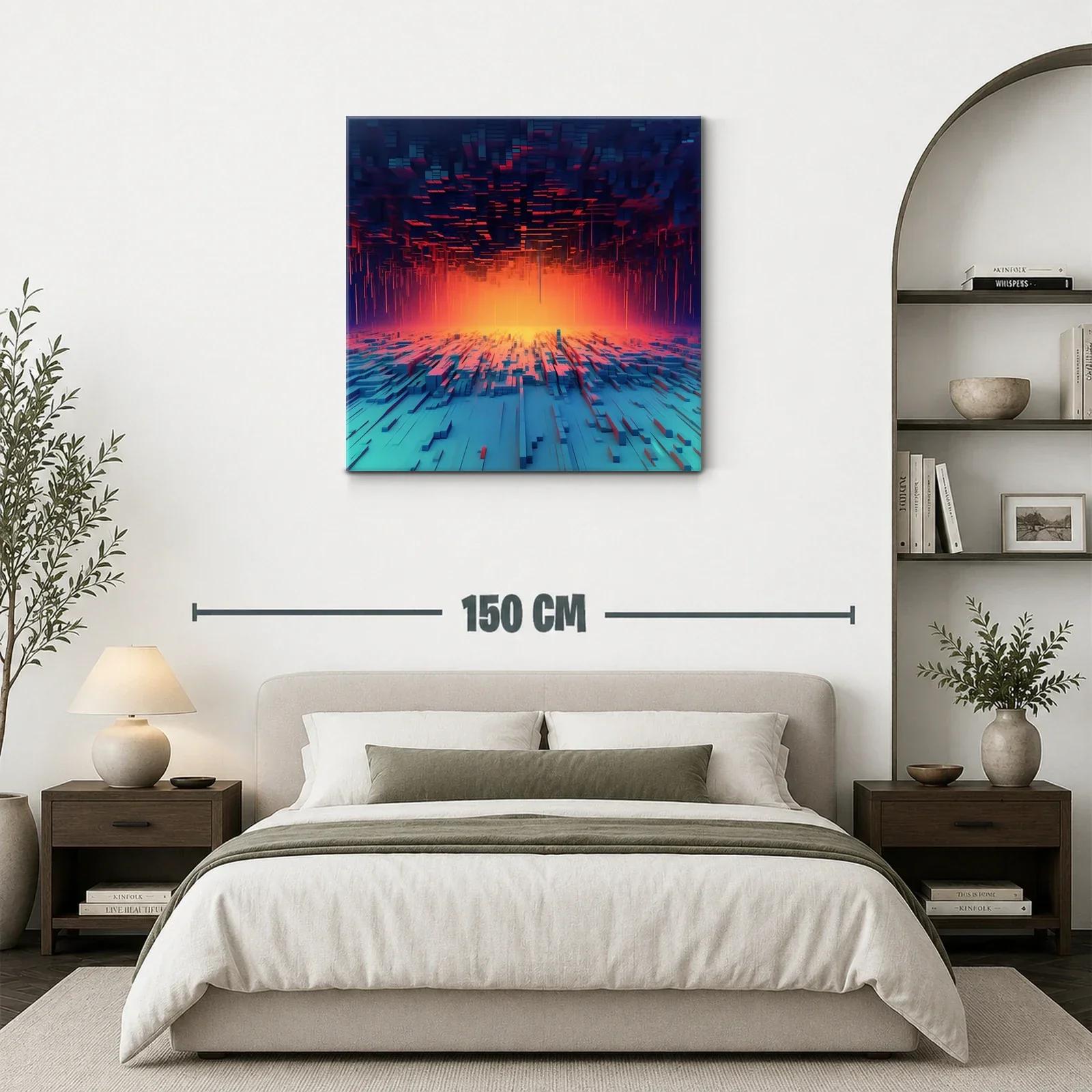 Paisaje abstracto futurista con luces intensas — miniatura 3