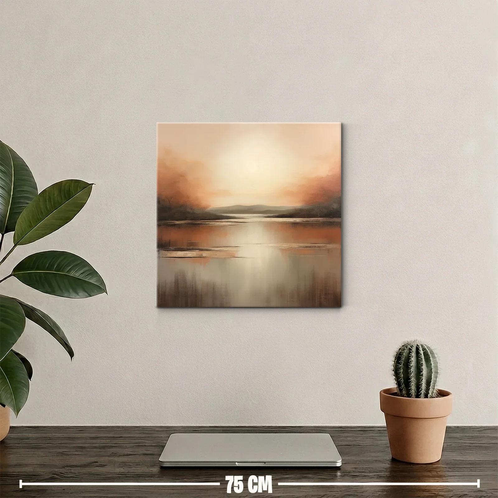 Paisaje sereno con tonos cálidos y luz suave — miniatura 2