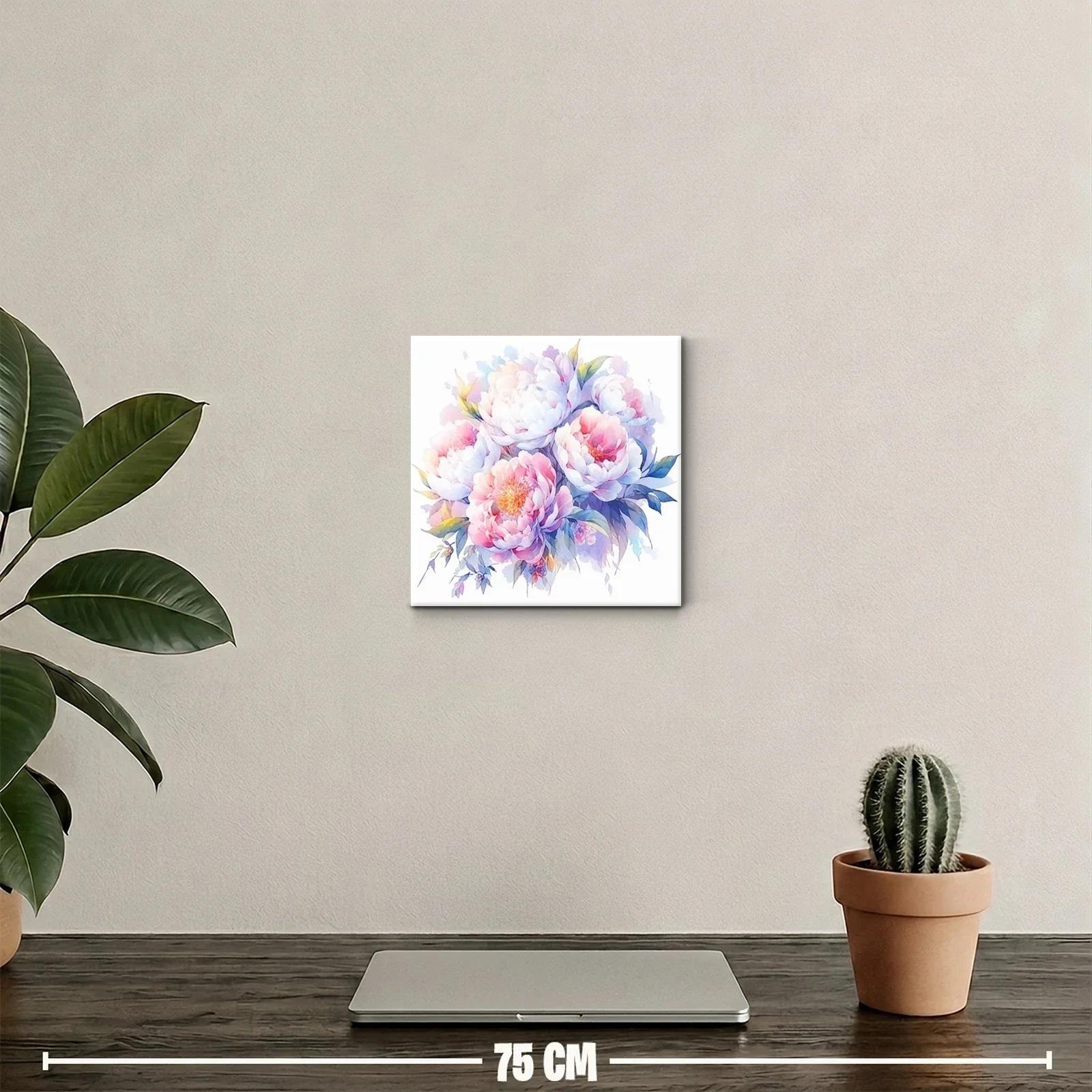 Cuadro con delicadas flores en tonos pastel para decorar — miniatura 2