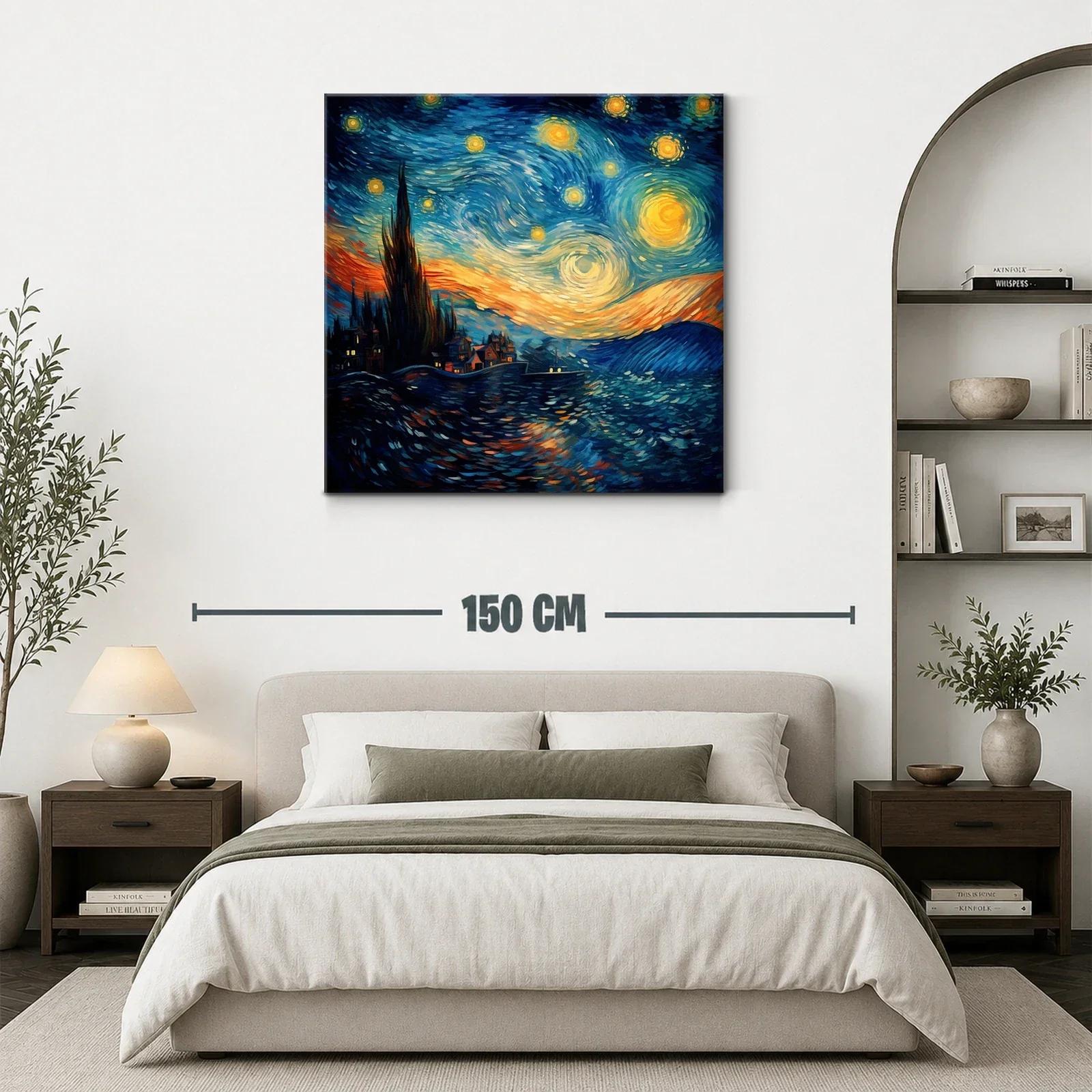 Cielo nocturno vibrante con estrellas y horizonte iluminado — miniatura 3