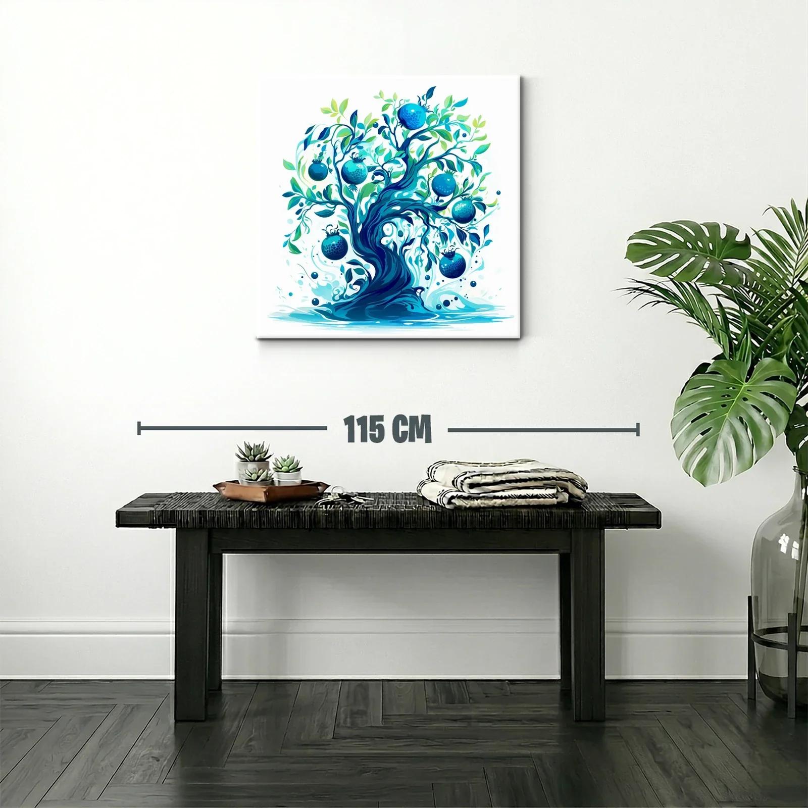 Árbol Azul con Granadas en Movimiento Natural — miniatura 2