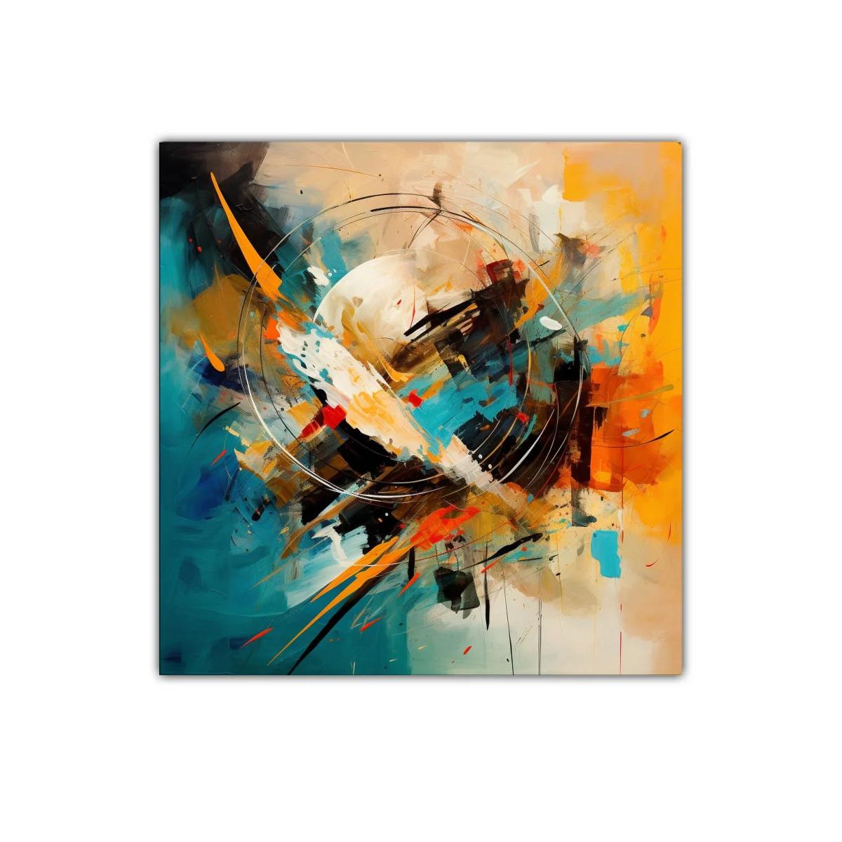 Cuadro abstracto con explosión de colores vibrantes y formas dinámicas — imagen principal