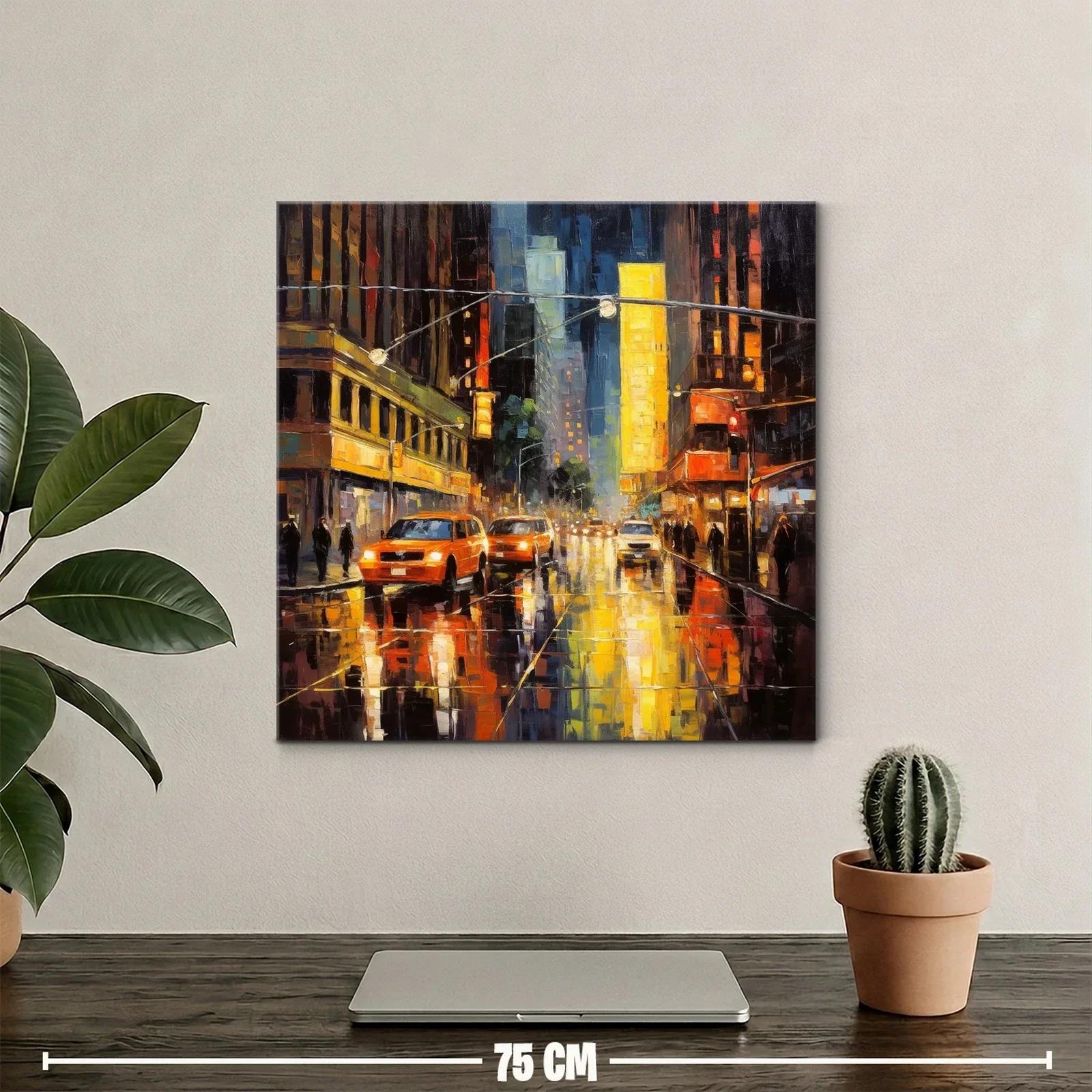 Atardecer urbano con reflejos vibrantes en ciudad nocturna — miniatura 2