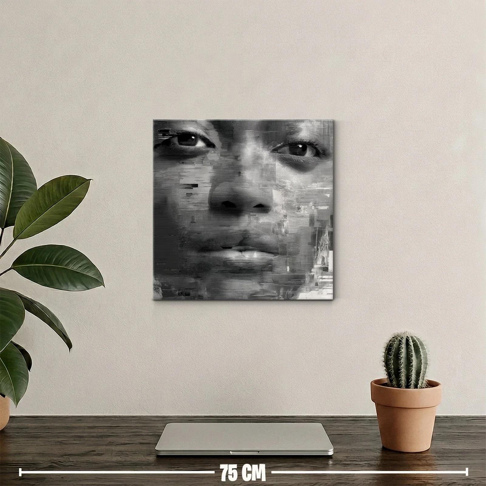 Retrato abstracto en tonos grises para espacios contemporáneos — miniatura 2
