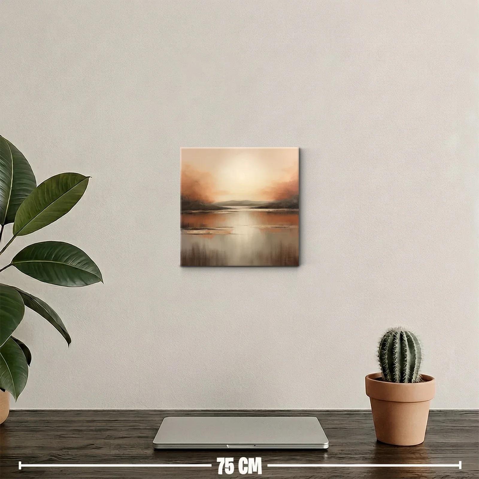 Paisaje sereno con tonos cálidos y luz suave — miniatura 2