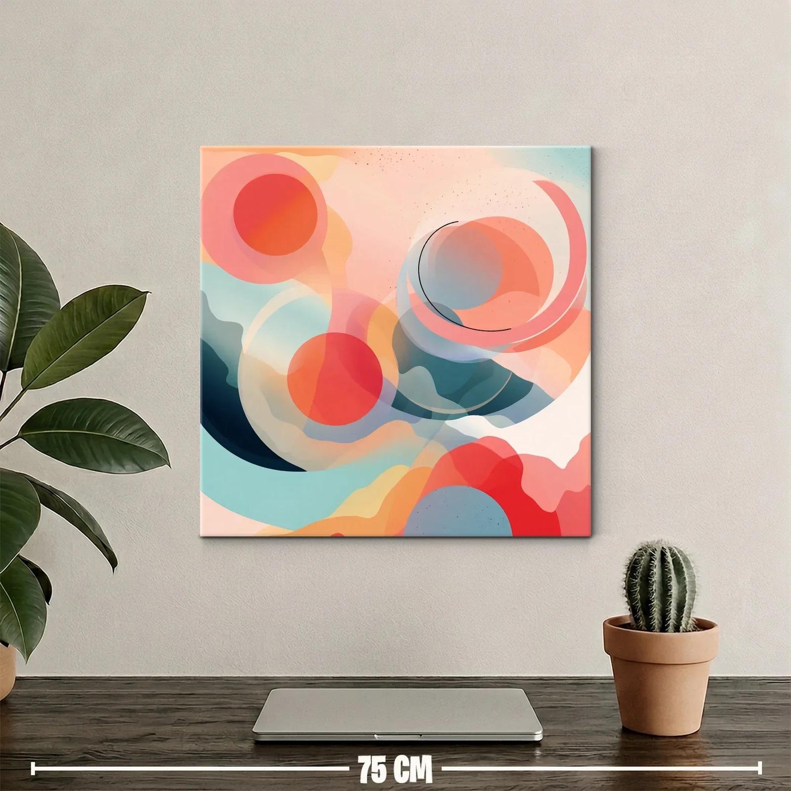 Composición abstracta con círculos y transparencias cálidas — miniatura 2