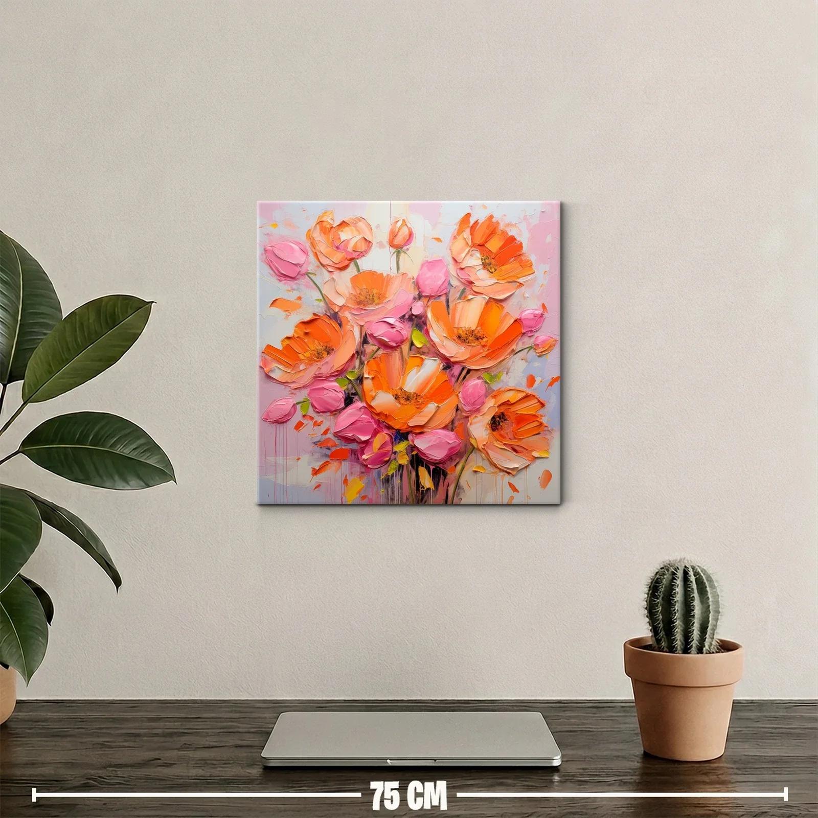 Ramo vibrante de flores en tonos naranjas y rosas — miniatura 2