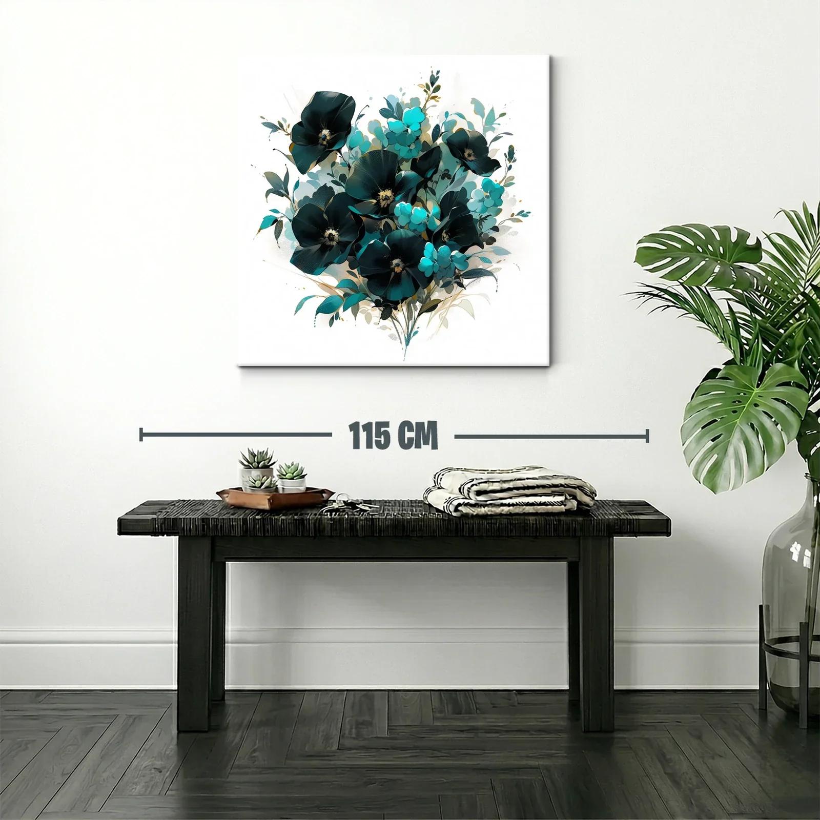 Composición floral moderna en tonos azul y negro — miniatura 2