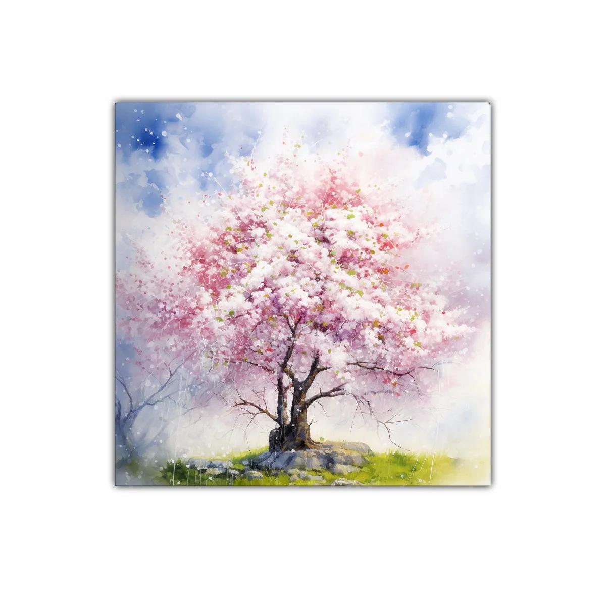 Árbol floreciente con tonos suaves y delicados