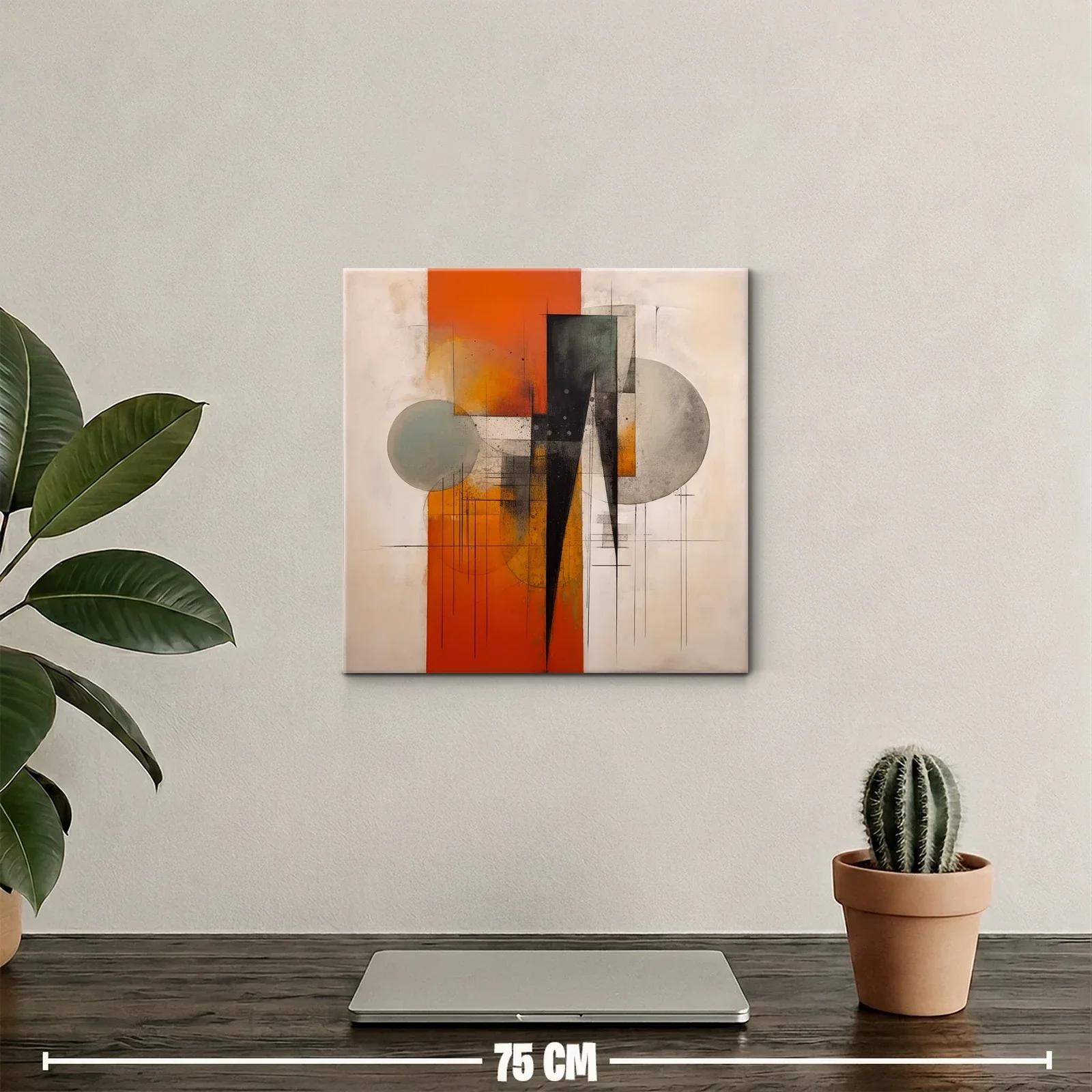 Composición abstracta con formas geométricas y tonos cálidos — miniatura 2