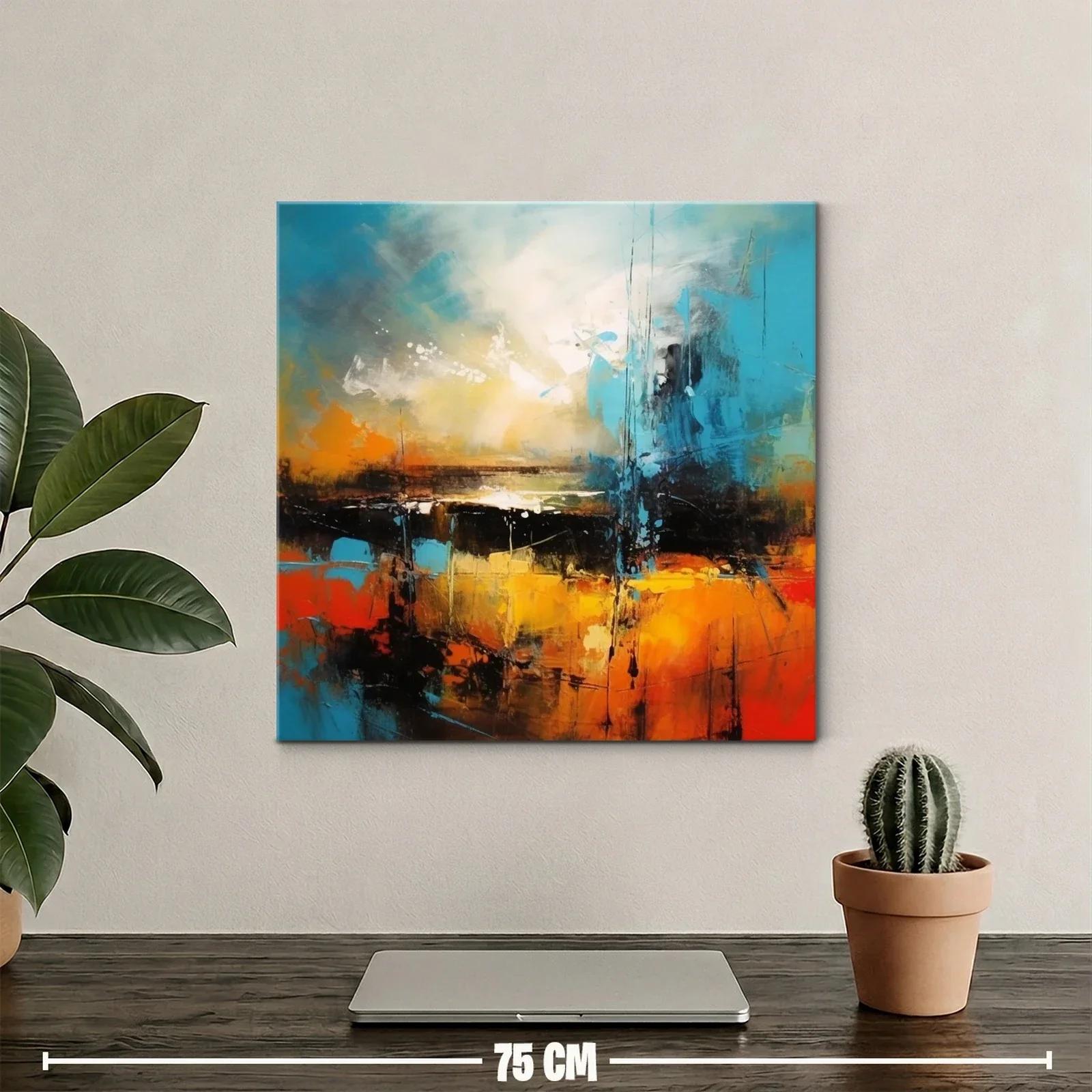 Cuadro abstracto con tonos vibrantes y atmósfera luminosa — miniatura 2