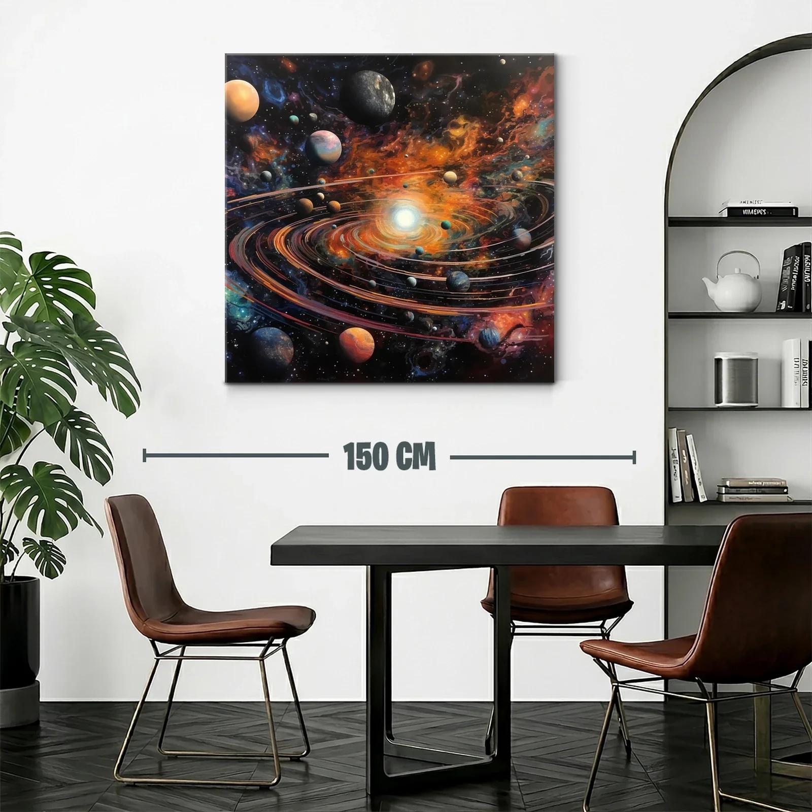 Universo dinámico con planetas y galaxias en movimiento — miniatura 2